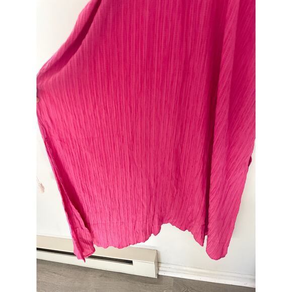 NWT Eloquii Pink Maxi Dress Plus Size 26 28 Dolman Sleeve Wrap Bodice - Picture 7 of 16
